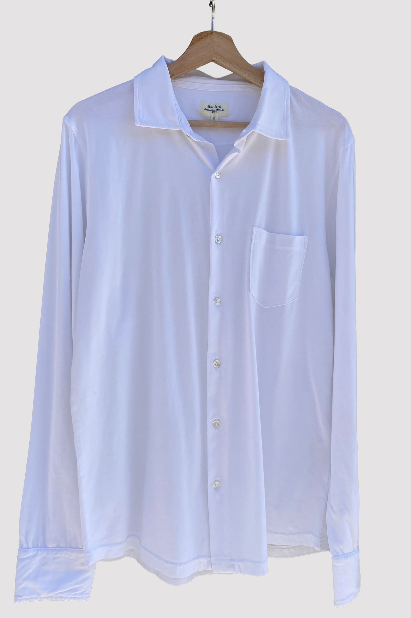 Hartford Camisa blanca de punto de Jersey