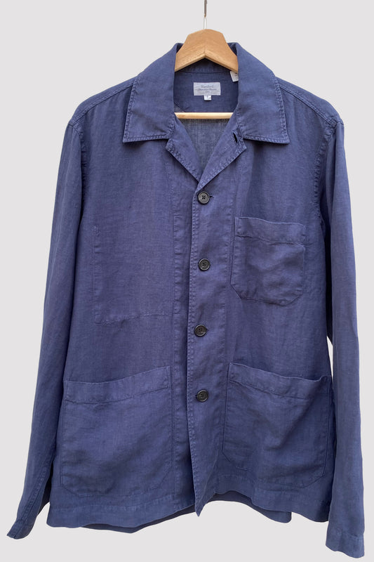 Hartford Chaqueta de lino Perry azul marino