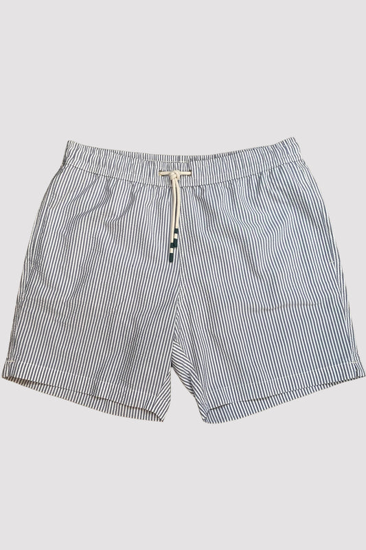 HARTFORD TRAJE DE BAÑO SEERSUCKER DE RAYAS AZUL Y BLANCO
