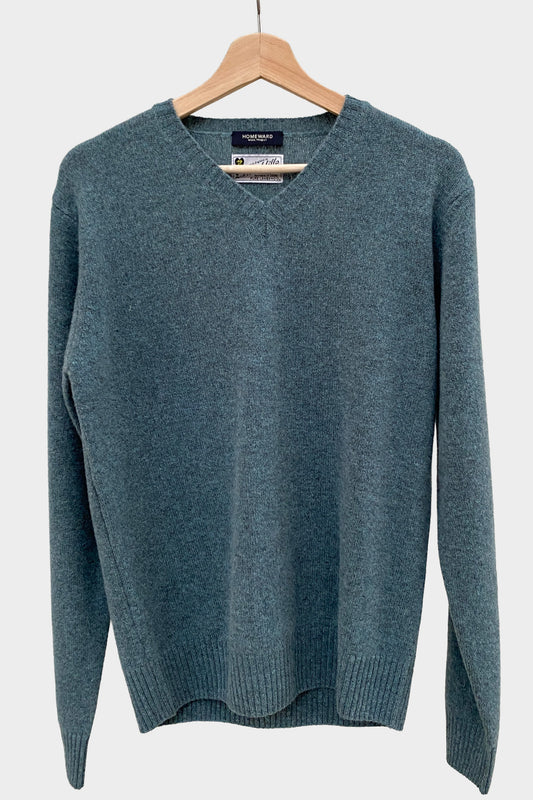 Homeward jersey cuello pico verde agua