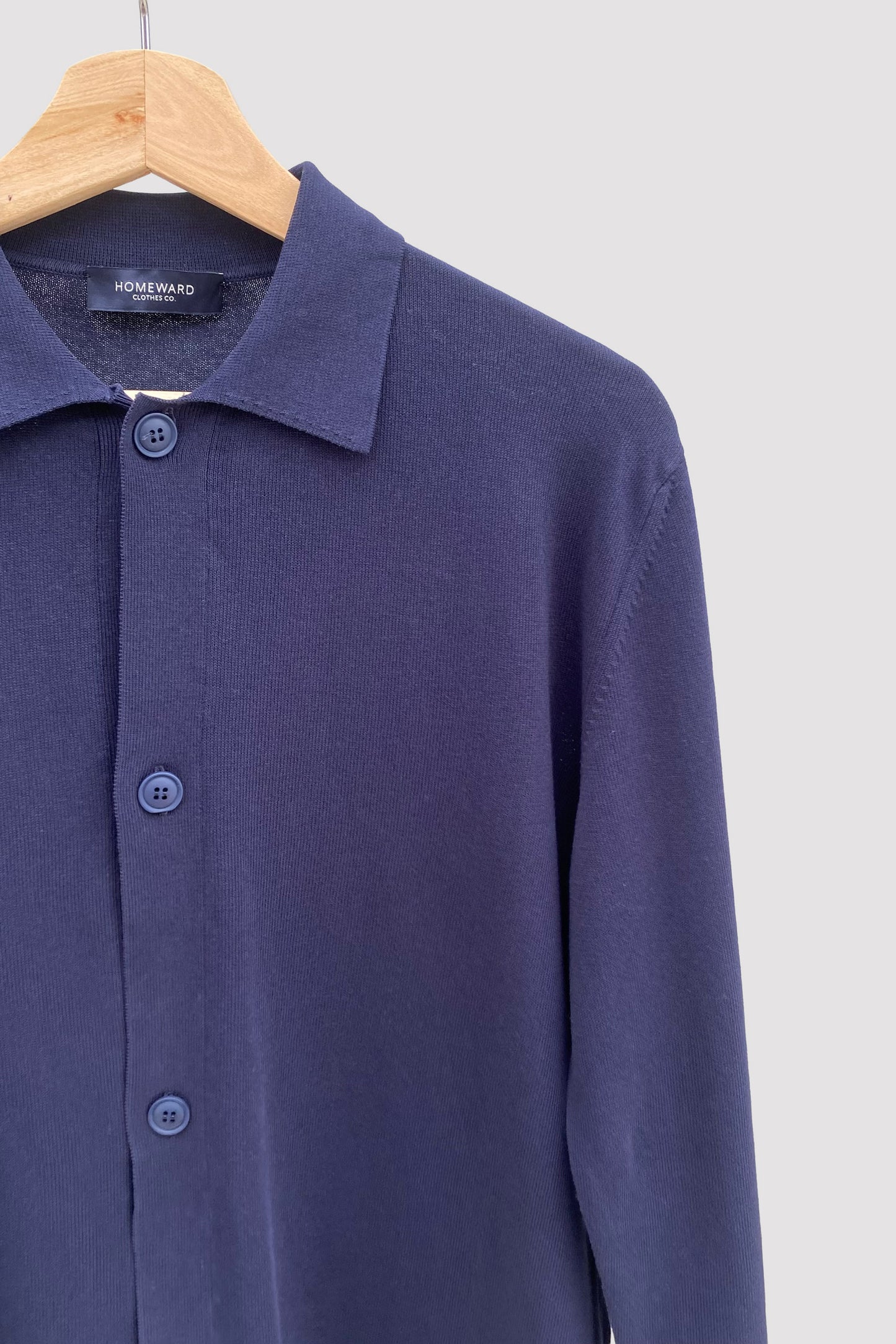Homeward cardigan con cuello Polo navy