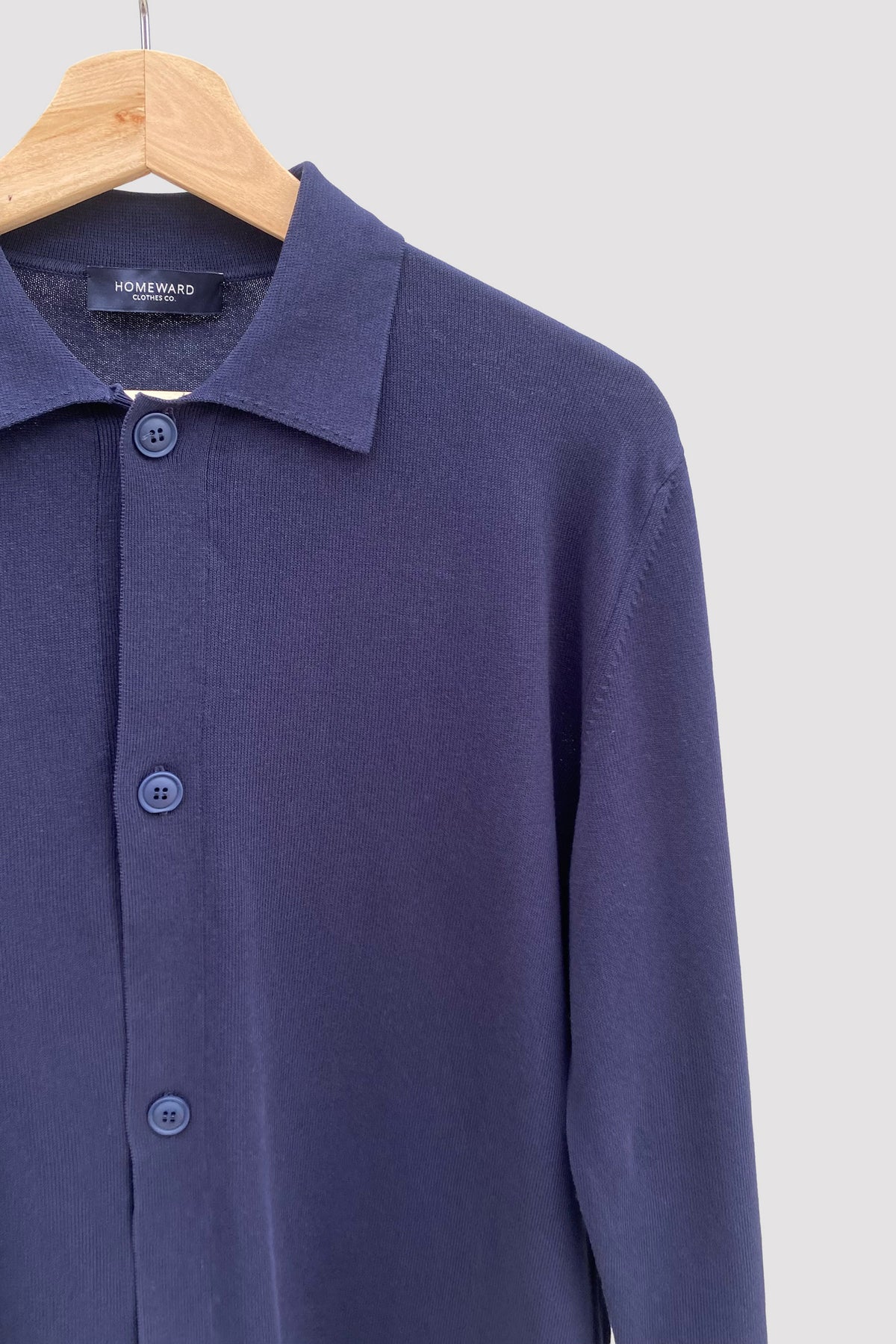 Homeward cardigan con cuello Polo navy