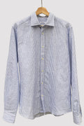 Homeward camisa blanca de rayas azules