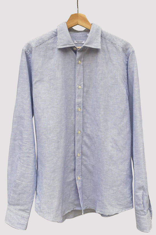 Homeward camisa blanca de rayas azules