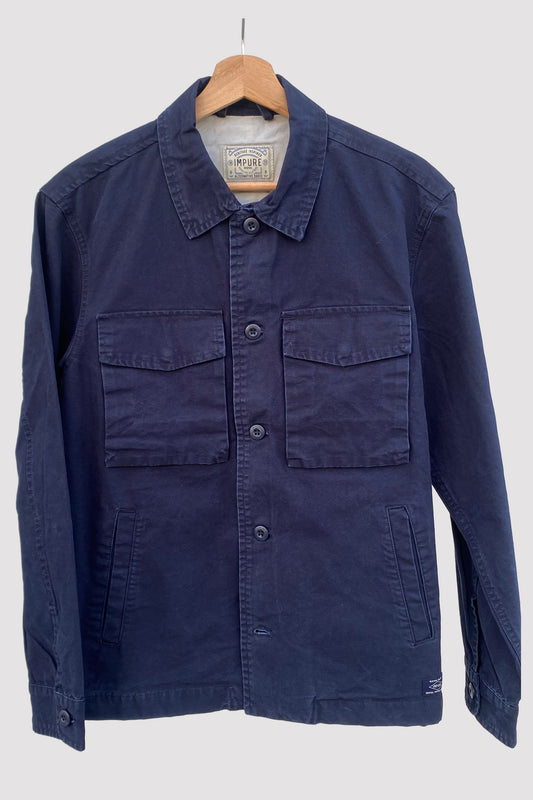 Impure Sobrecamisa de algodón dark navy