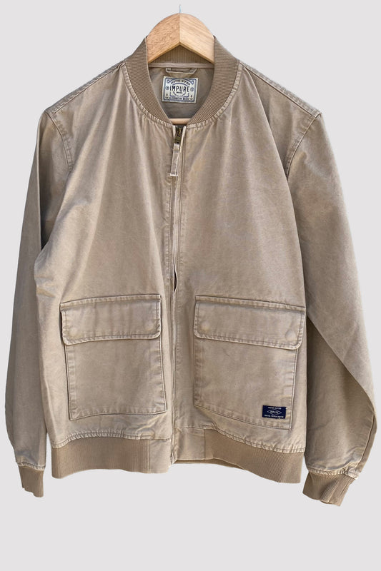 Impure Chaqueta Bomber beige lavado