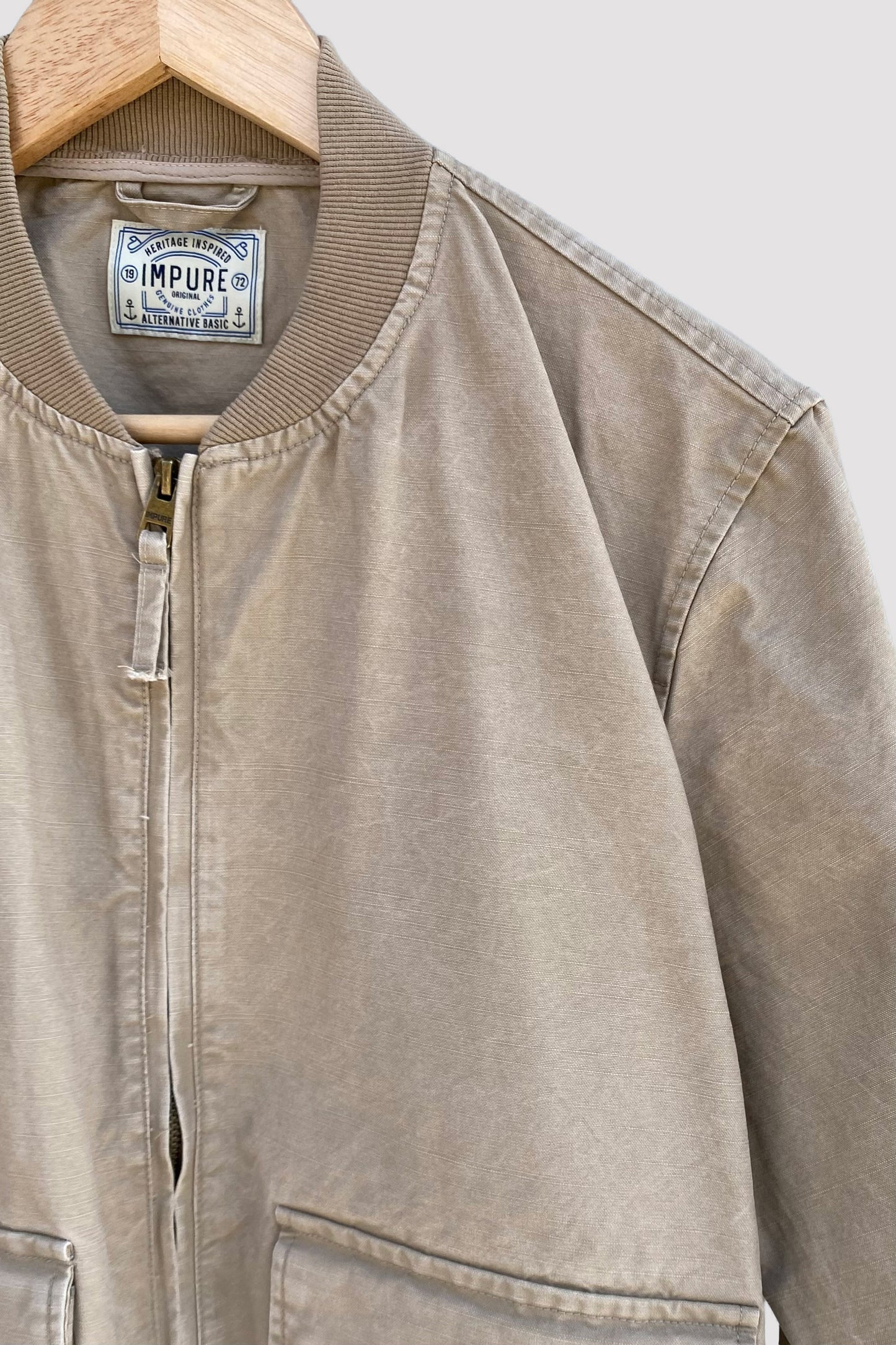 Impure Chaqueta Bomber beige lavado