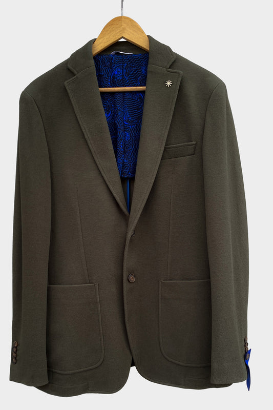 Manuel Ritz Blazer de piqué stretch verde