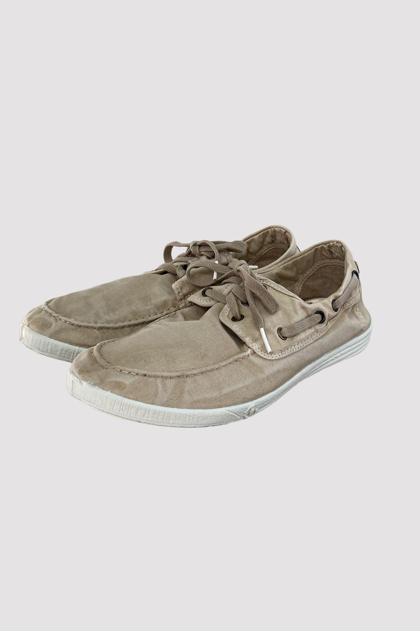 Natural World Eco Náuticos de lona beige