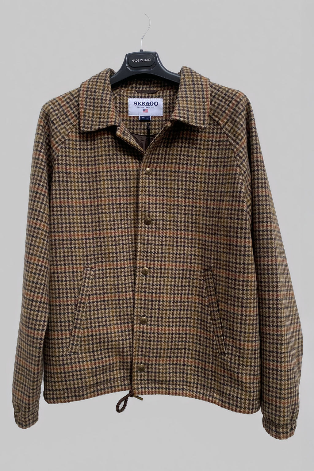 Sebago chaqueta unisex de lana de pata de gallo