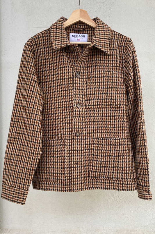 Sebago Sobrecamisa de lana de pata de gallo