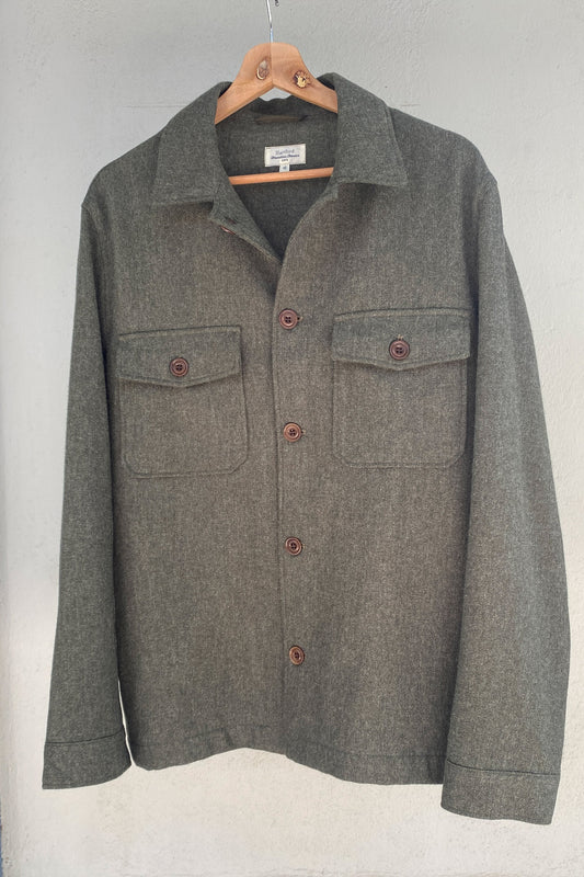 Hartford cazadora de franela verde kakhi