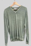 Wool&co Jersey cuello verde celadón