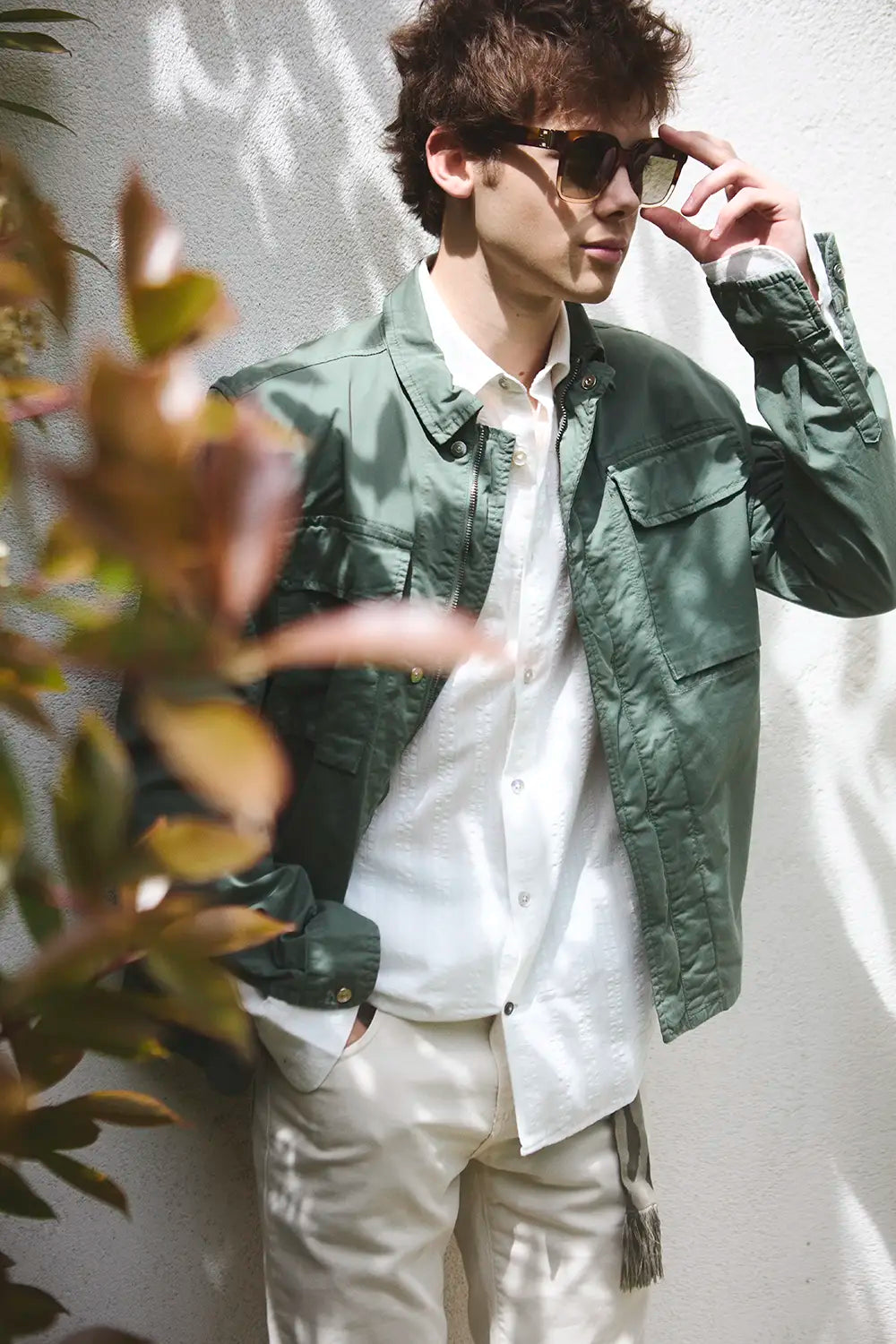 ALLEY DOCKS CAMISA BLANCA ESTILO GUAYABERA