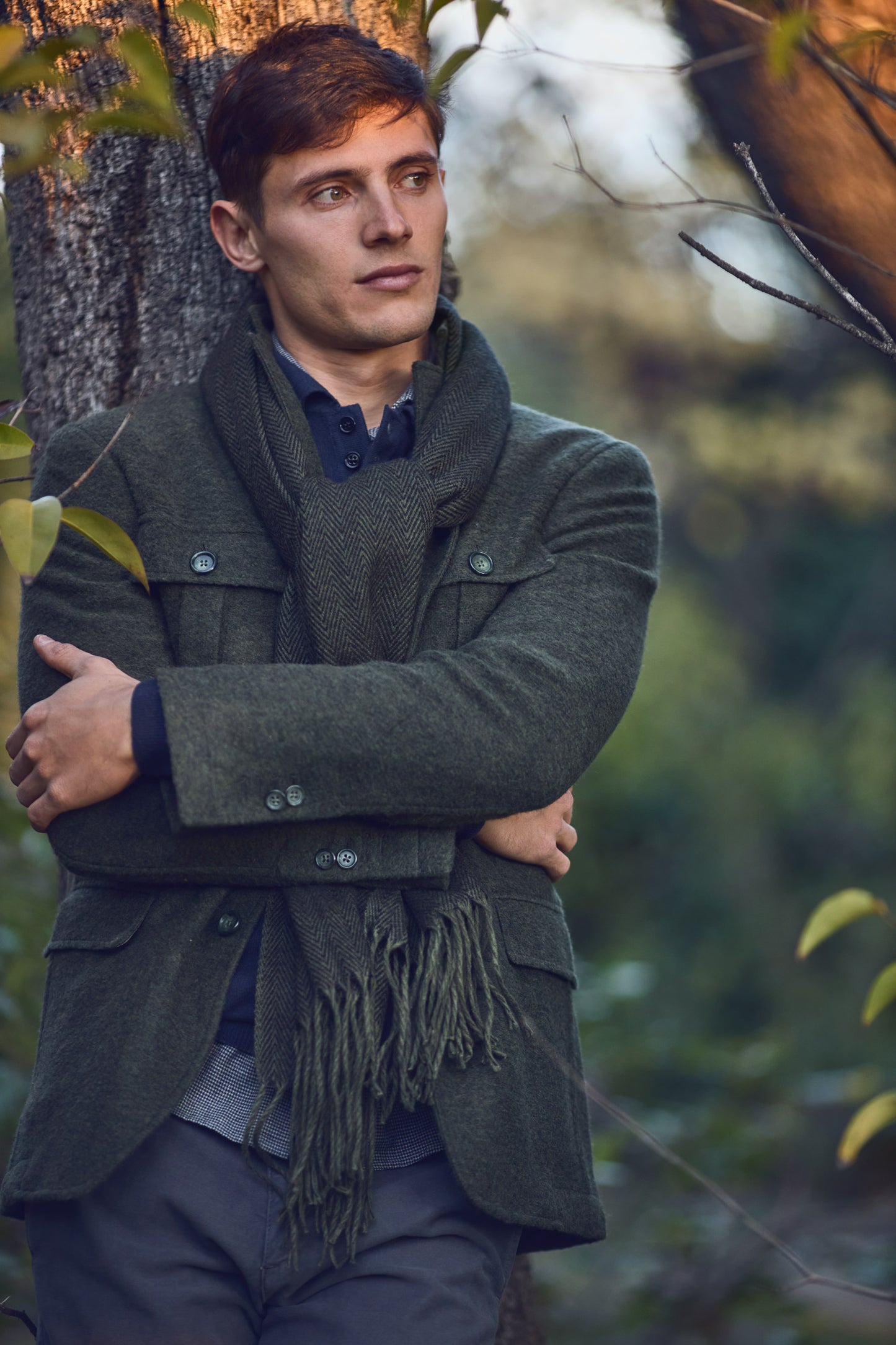 Jerry Key chaqueta de lana cocida verde